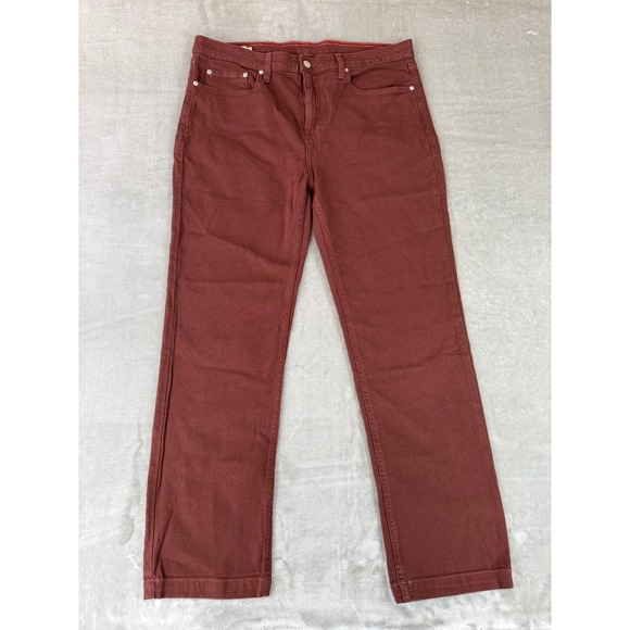 American Giant Roughneck Stretch Canvas Pants Men 34x30 Rum Raisin $165 USA NWOT